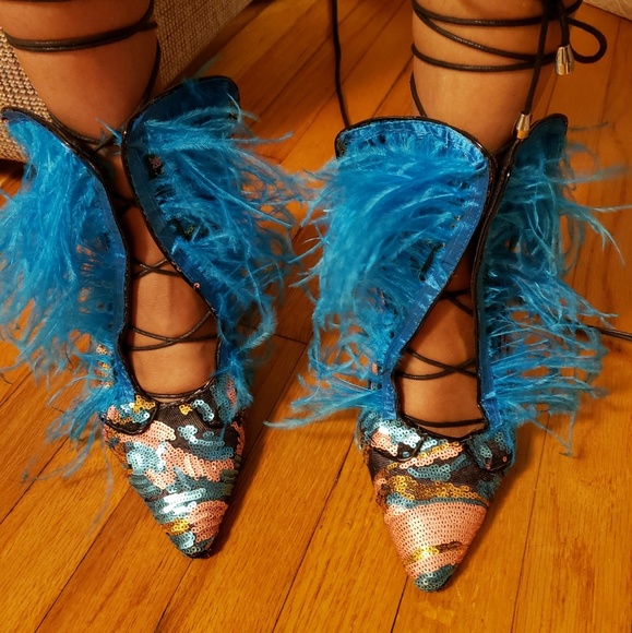 Sequin leather multi color - Picture 2 of 5